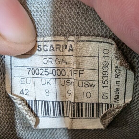 Scarpa Origin Climbing Shoes Men Size 9 Women Size 10 - Picture 8 of 8